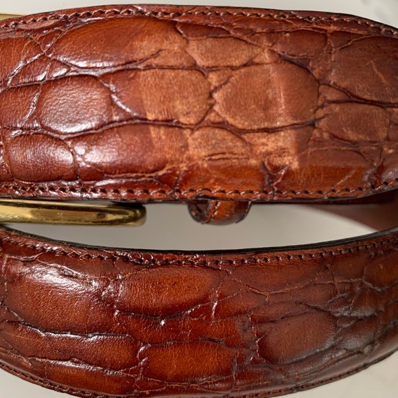 Roundtree & Yorke Italian Calfskin Leather Belt 34 - Picture 2 of 7